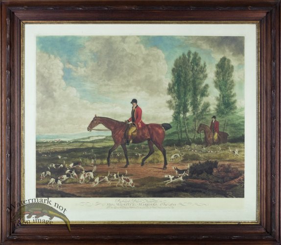 (image for) Hunt Scene in Antique Frame