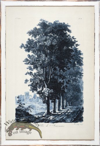 (image for) Blue Trees in Distressed White 10