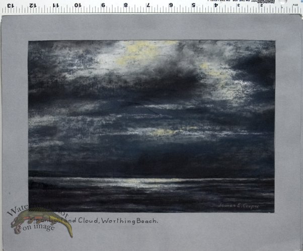 (image for) Moonlight and Cloud, Worthing Beach