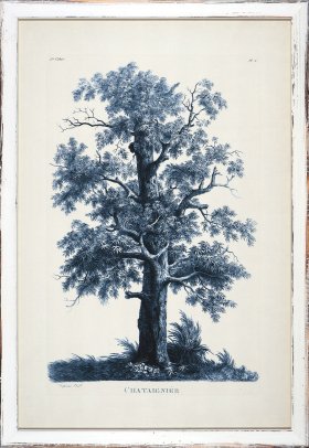 Blue Trees in Distressed White 01