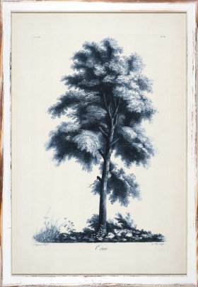 Blue Trees in Distressed White 03