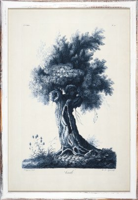 Blue Trees in Distressed White 04