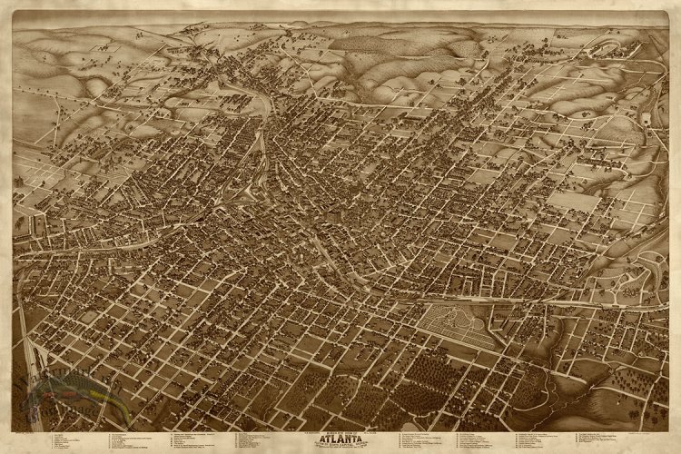 (image for) Atlanta Map 3 Sepia