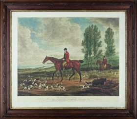 Hunt Scene in Antique Frame