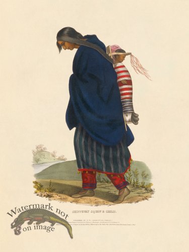 (image for) Chippeway squaw and child IE
