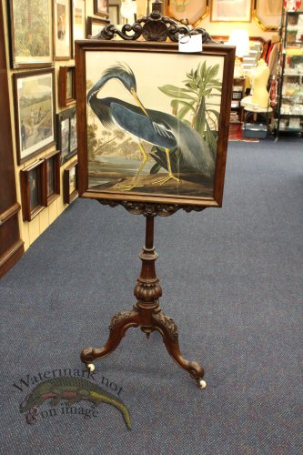 Mahogany Fire Screen circa 1880