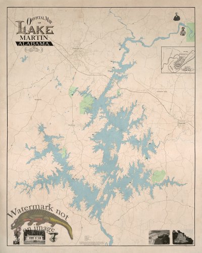 (image for) Lake Martin Alabama Map