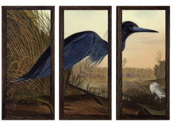 Blue Heron Triptych